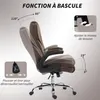 HOMCOM Bürostuhl, ergonomischer Bürostuhl mit breiter, Produktbild-Vorschau 5