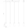 Globo Lighting závěsné světlo kovové bílé, 4x GU10 Náhled obrázku produktu 6