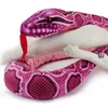 A close-up of a pink plush snake coiled around a white object. Produktbild-Vorschau
