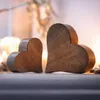 2 Herzen aus Mangoholz, Ø 10 + 15 cm, Dekofiguren Produktbild-Vorschau 1