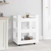 vidaXL Chariot de cuisine blanc 60x45x80 cm Bois composite Voir les images du produit 2