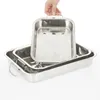 COM-FOUR® 3-teiliges Braten- und Backform-Set - Edelstahl Produktbild-Vorschau 2