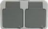 Merten SCHUKO-Doppel-Steck- MEG2321-8029 Dose lgr waag. Produktbild-Vorschau 2