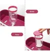 A collage showing a product being assembled and used. Produktbild-Vorschau