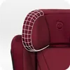 Close-up of the headrest of a car seat. Anteprima dell’immagine prodotto
