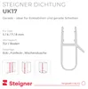 STEIGNER Duschtürdichtung UK17 80 cm (1 Stk.) Transparent - Produktbild-Vorschau 2