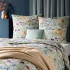 Estella Mako Jersey Bettwäsche 155x220 Sonja mint Blüten Produktbild-Vorschau 5