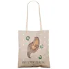 Mr. & Mrs. Panda Tote Bag Otter Seerose - Grau Pastell - Produktbild-Vorschau 2