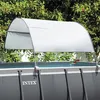 abri de piscine 375 x 300 cm polyester blanc/gris Voir les images du produit 18