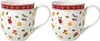 Two white mugs with a festive Christmas design. Anteprima dell’immagine prodotto