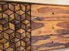 FineBuy Sideboard Sheesham bois massif 180cm 2 portes & 3 Voir les images du produit 4