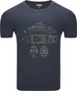 Diarbo Herren T-Shirt mit Blaupausen Druck Yacht Dunkelgrau Produktbild-Vorschau 1