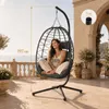Sedia sospesa Makika con struttura in polyrattan regolabile Anteprima dell’immagine prodotto 7