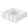 An empty white drawer with a fluted front panel. Voir les images du produit