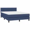 Boxspringbett mit Matratze & LED Blau 140x200 cm Stoff Produktbild-Vorschau 3