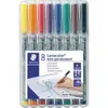 A set of 8 non-permanent Staedtler Lumocolor markers in their original packaging. Voir les images du produit
