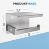 Famanu toiletrolhouder, boorvrij - Geborsteld roestvrij Productafbeelding-voorbeeld 1