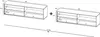 A diagram showing two identical TV cabinets placed side-by-side with dimensions indicated. Produktbild-Vorschau