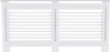 A white radiator cover with horizontal slats and a top shelf. Náhľad obrázku produktu