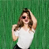 2 pezzi tenda verde tinsel 1mx2.5m, sfondo glitter Anteprima dell’immagine prodotto 3