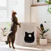 Relaxdays : niche pour chat avec coussin et jouets, maison Voir les images du produit 3
