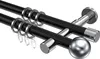 Interdeco Gardinenstange / Vorhangstange Schwarz / Chrom, Produktbild-Vorschau 1