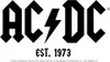 Spreadshirt AC/DC Schwarzes Logo Est. 1973 Sticker Produktbild-Vorschau 2