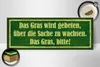 Holzschild Spruch 27x10cm Gras wird gebeten zu wachsen Produktbild-Vorschau 3