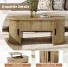 Merax Table basse réglable en hauteur avec portes Voir les images du produit 8
