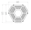 Grill HEXAGON Modulare Gartenfeuerstelle + Rost | Massiver Produktbild-Vorschau 2