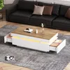 Merax Hochglänzender Couchtisch mit LED, Wohnzimmertisch Produktbild-Vorschau 1