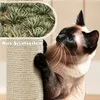 A Siamese cat is scratching a sisal rope cat tree. A close-up of sisal plants is shown in an oval overlay. Produktbild-Vorschau