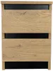 Nočný stolík - 28x30 cm - čierny dub - 2 zásuvky - matný - Náhľad obrázku produktu 1
