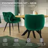 ML-Design set di 4 sedie da pranzo con schienale, verde Anteprima dell’immagine prodotto 2