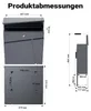 Designová poštovní schránka Wiltec V23 antracit 370 x 102 x Náhled obrázku produktu 10