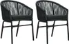 vidaXL Gartenstühle 2 Stk. Schwarz PE-Rattan Anteprima dell’immagine prodotto 7