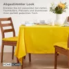 HOMESCAPES Nappe jaune ronde 178 cm, 100% coton Voir les images du produit 8