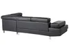 BELIANI 5-Sitzer Ecksofa Schwarz Kunstleder L-Förmig mit Produktbild-Vorschau 5