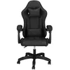 A black gaming chair is shown from the front on a white background. Voir les images du produit
