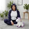 Onesie Kigurumi Pyjama Kostüm für Erwachsene Einhorn Stern Produktbild-Vorschau 2