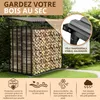 Étagère à bois extérieure 185 x 185 cm 1m de profondeur Voir les images du produit 3