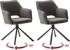 Armlehnstuhl >LUZON< (2-er Set) in Anthrazit - Produktbild-Vorschau 1