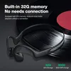 A pair of black bone conduction headphones are shown against a background of a vinyl record. Produktbild-Vorschau