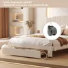 Gestoffeerd tweepersoonsbed 140 x 200 cm, met USB- en Productafbeelding-voorbeeld 4