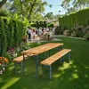 tectake Bierzeltgarnitur klappbar mit Schirmhalterung - Produktbild-Vorschau 8