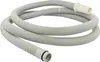 A gray corrugated hose with white connectors on a white background. Produktbild-Vorschau