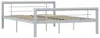 vidaXL Bettgestell Grau und Weiß Metall 120x200 cm Produktbild-Vorschau 1