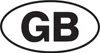 A black oval with the letters 'GB' in white inside. Anteprima dell’immagine prodotto