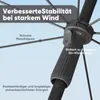 Sekey Sonnenschirm Rund Ø160cm Gartenschirm UV Schutz 50+ Produktbild-Vorschau 3