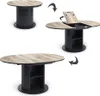 Esstisch Vicco Tavero Eiche rustikal/Schwarz 160 x 120 cm Produktbild-Vorschau 5